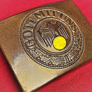 Reproduktion tyskt WW2 bältesspänne i guld - Kriegsmarine (flottan)