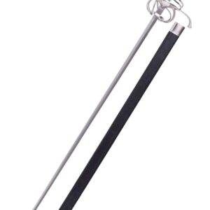 Tysk 1700-tals värja i kolstål med slida